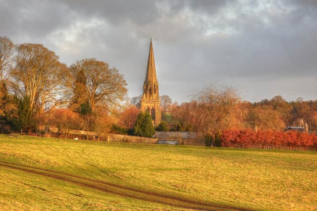 ​A fine shot of Edensor, taken from the Chatsworth estate, as snapped by Russ Teale.