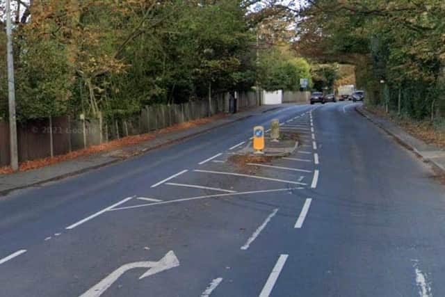 Police shut Buxton Road West in Disley, Near Lyme Park, after two girls died in a car crash. Pic Google Maps