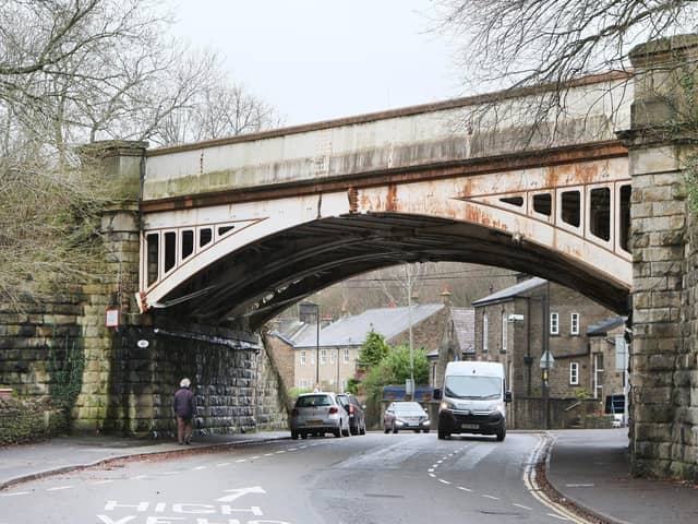 The Buxton Road railway bridge in Whaley Bridge need a £5.1m repair to a crack and will shut the road for ten weeks. Pic Jason Chadwick.