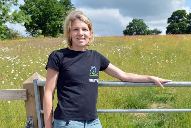 Rachel Evatt at Sunart Farm in Whaley Bridge. She and her husband are letting their land go back to nature by planting more hedgerows increasing bioversity and eco climates as a new way of farming.