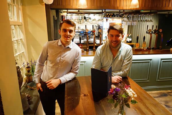 Josh Butler, left, general manager at The Ashford Arms, with Rob Hattersley, managing director of Longbow Bars & Restuarants.