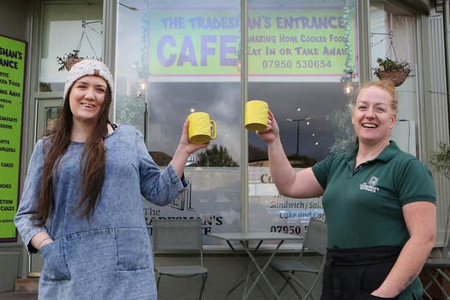 Christmas meals and gifts are back this for the seventh year at the Tradesman's Entrance. Pictured Ruth Eyre and Emma Bogle.