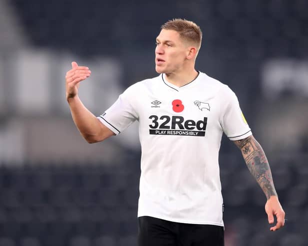 Martyn Waghorn was injured during Derby's defeat at Middlesborough. (Photo by Alex Pantling/Getty Images)
