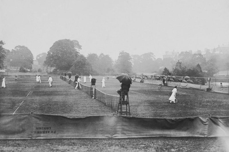 The Buxton Lawn Tennis tournament in August 1912.
