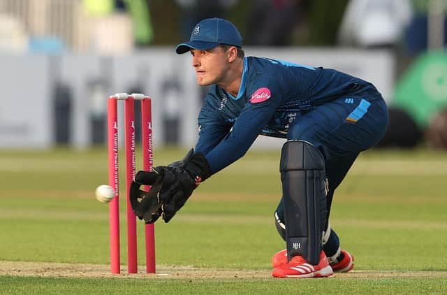 A brutal innings from Aneurin Donald drove Derbyshire Falcons to a seven wicket victory over Yorkshire.