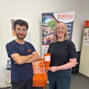 Alexander Greensmith with Natalie Rhodes, head honcho at The Bureau Glossop.