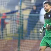 Buxton keeper Theo Richardson - fine early save in defeat.