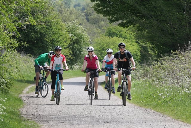 Cyclists enjoying The Monsal Trail