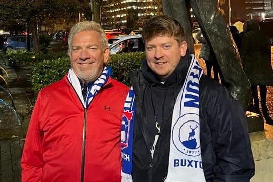 Father and son outside the Portman Road stadium. Picture submitted