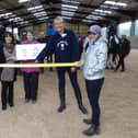From left, Helen Atkin Group Buxton RDA founding members Caroline Watmough, Julie Andrew and Pat Atkin, chairman Janine Frost, and Buxton Riding School owner Louise Thompson.