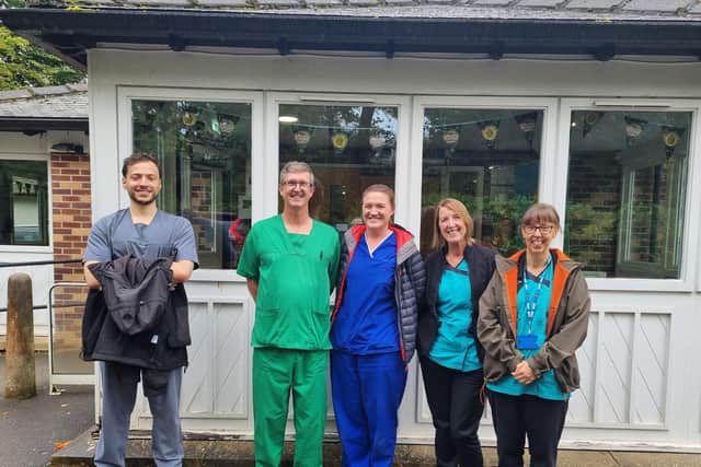 Jacob Bronzo, Assistant to Practice Manager; Jeff Haddon, GP; Hannah Cartwright, Practice Nurse; Denise Nuttall, receptionist ; Jax Palmer, reception team supervisor at Buxton Medical Practice. Photo submitted