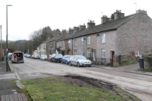 The refused development wanted to build on the hill behind the existing cottages in Bridgemont. Pic Jason Chadwick