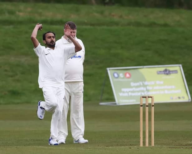Umair Ali on his debut for Buxton 2nds.