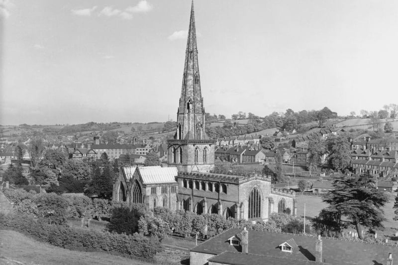 The Parish Church of Ashbourne, circa 1930.