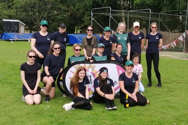 The victorious Buxton Belters squad at the Charlesworth Softball Cricket Festival.