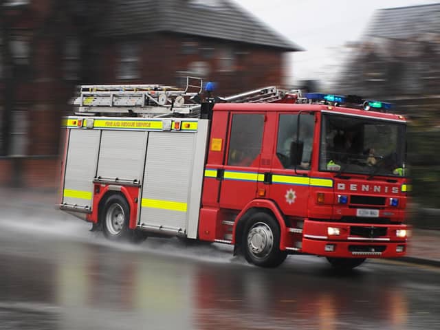 Fire crews are still at the scene of the blaze today.         .