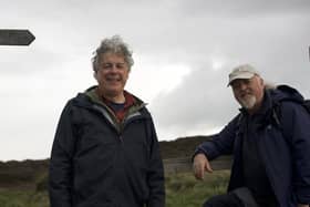 Comedy duo's Peak District adventure: Bill Bailey and Alan Davies share laughter and memories amidst the stunning Peak District landscapes. Image: Channel 4