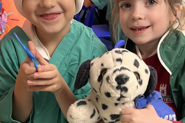 Year 2 at Hayfield Primary School loved their Christmas vet experience. They dressed up as vets and looked after their pets, bandaging them and giving them medicine. Photo submitted