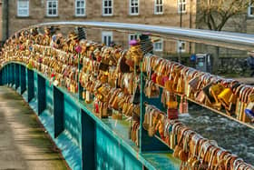 Plans to remove about 10,000 love locks from a footbridge at Bakewell will not be carried out for at least another year. Image: Michael Hardy.