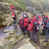The casualty was transported to an ambulance in Edale.