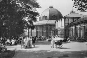 Ladies in their finery taking a walk along the Promenade