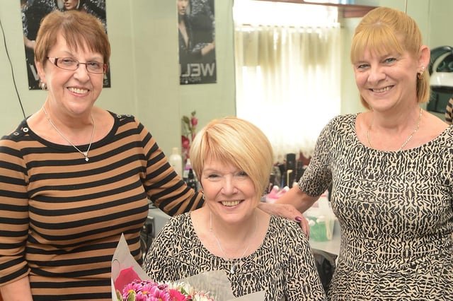In 2014 retiring Chapel hair dresser Kathy Byatte was with Jill Ridgway and Linda Ellis who worked for her for most of her thirty four years in business