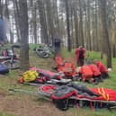 Edale Mountain Rescue were called to reports of an incident involving a mountain biker at Wooler Knoll, Win Hill shortly after 1.30 pm on Good Friday, April 18.