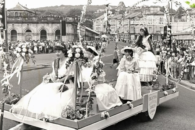 Buxton carnival queen procession, 1984.