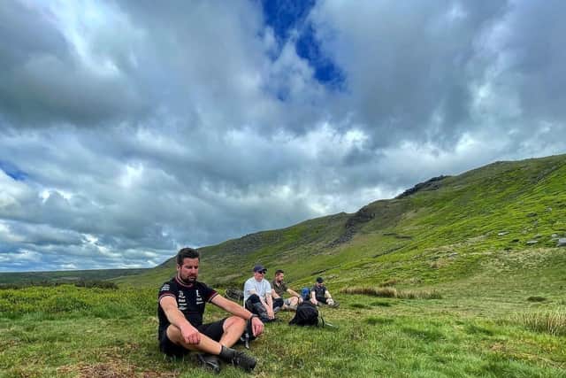 James Moon does monthly walks in the Peak District to help boost men's mental health