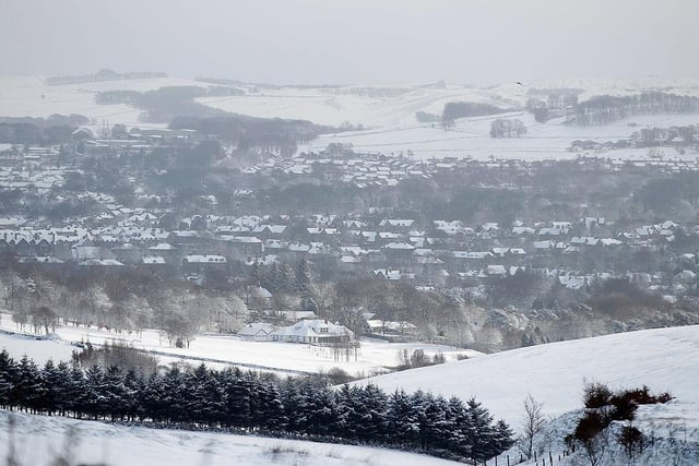 Overnight snow creates a picturesque scene across the Derbyshire Dales on November 30, 2010 in Buxton.