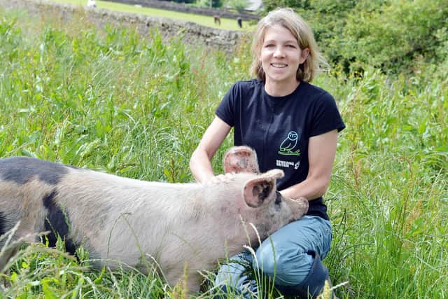 Rachel Evatt at Sunart farm.