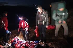 Pictured: Edale Mountain Rescue Team at work on a recent rescue (courtesy of Edale Mountain Rescue Team/Facebook)