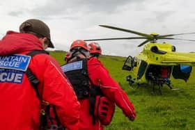 The walker was airlifted to hospital after the incident. Credit: Buxton MRT