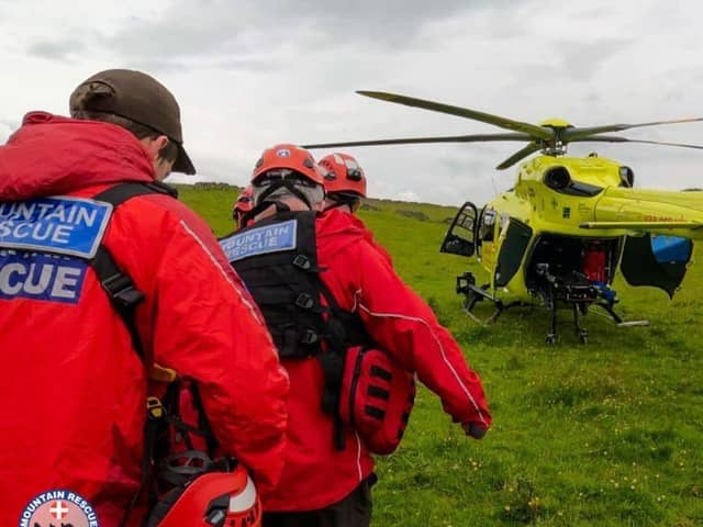 The walker was airlifted to hospital after the incident. Credit: Buxton MRT
