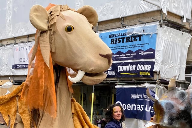 Babbling Vagabonds designed the giant sabre tooth tiger puppet for the Lost Cats Parade. Pic Buxton Our Street.