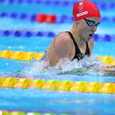 Abbie Wood competes in heat three of the Women's 200m Individual Medley on day three of the Tokyo 2020 Olympic Games. (Photo by Maddie Meyer/Getty Images)