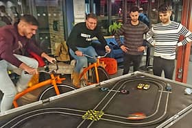 The Bicycle Powered Scalextric will be appearing at Buxton's Spring Fair on Monday May, 1. Pic Buxton Town Team.