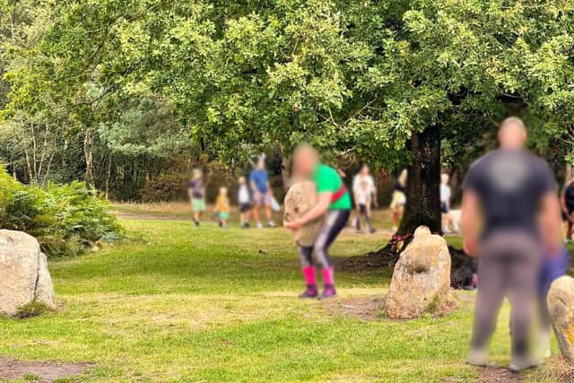 The incident took place over the bank holiday weekend when a group of people were seen lifting stones next to the Nine Ladies Stone Circle on Stanton Moor as a part of an outdoor exercise.
