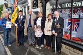 Chapel Legion branch want to turn the town red, white and blue to mark the 100th anniversary of the  Royal British Legion. Pictured Derek Eley BEM. Patrick Lannigan, Alan Tideswell, Ted Fell Chairman, Sally Tideswell secretary, Jason Burgess, poppy seller, Helen Capell committee member.