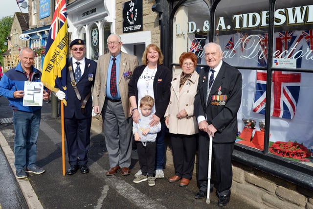 Chapel Legion branch want to turn the town red, white and blue to mark the 100th anniversary of the Royal British Legion. Pictured Derek Eley BEM. Patrick Lannigan, Alan Tideswell, Ted Fell Chairman, Sally Tideswell secretary, Jason Burgess, poppy seller, Helen Capell committee member.