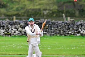 Gareth Crispin on his way to 58 not out for Buxton thirds.