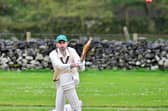 Gareth Crispin on his way to 58 not out for Buxton thirds.