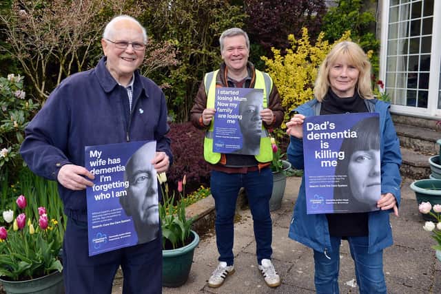 Longstanding dementia champion Keith Horncastle meets up with Morrisons community champion Rob Harrison and dementia support worker Leigh Griffiths