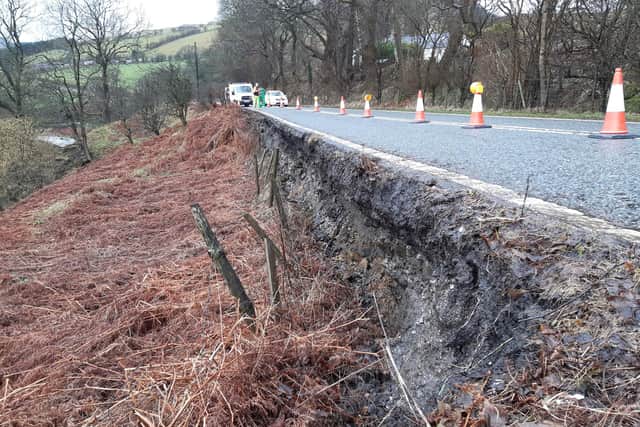 The A57 Snake Pass has been closed to all users apart from those who live there after multiple landslips