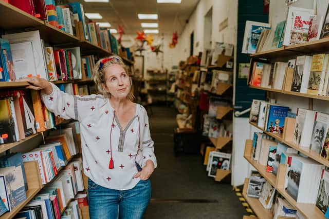 Louisa McPhie owner of the High Peak Book Store and Cafe has won the best independent book shop in Derbyshire and Nottinghamshire.