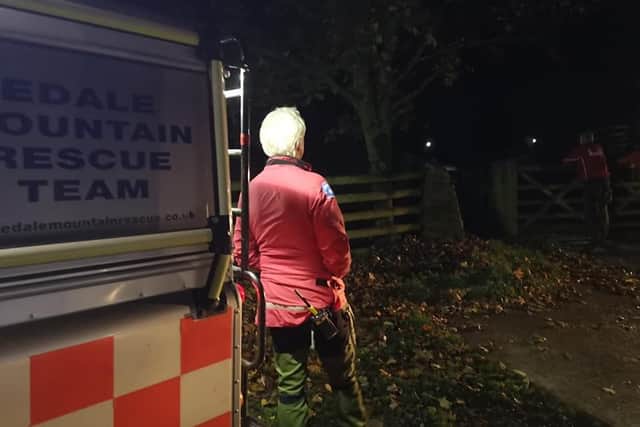 Edale Mountain Rescue Team were called out after two walkers were not properly equipped to deal with the dark nights setting in earlier became lost. Pic submitted