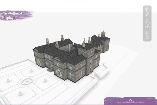 The app reconstructs how Errwood Hall would have looked in its original Victorian splendour.