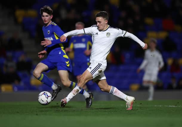 Ben Andreucci, pictured in action for Leeds United prior to his move to Bolton, scored both of Buxton's goals.