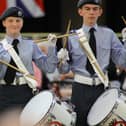 The Corps of Drums of 2517 (Buxton) Squadron RAF Air Cadets at Buxton Military Tattoo.