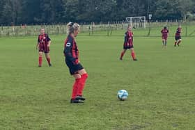 Buxton Ladies action against Underwood.